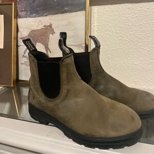 Olive green Blundstone Boots